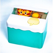 Детская интерактивная копилка Cake Box Кот 9882 Бело-голубая